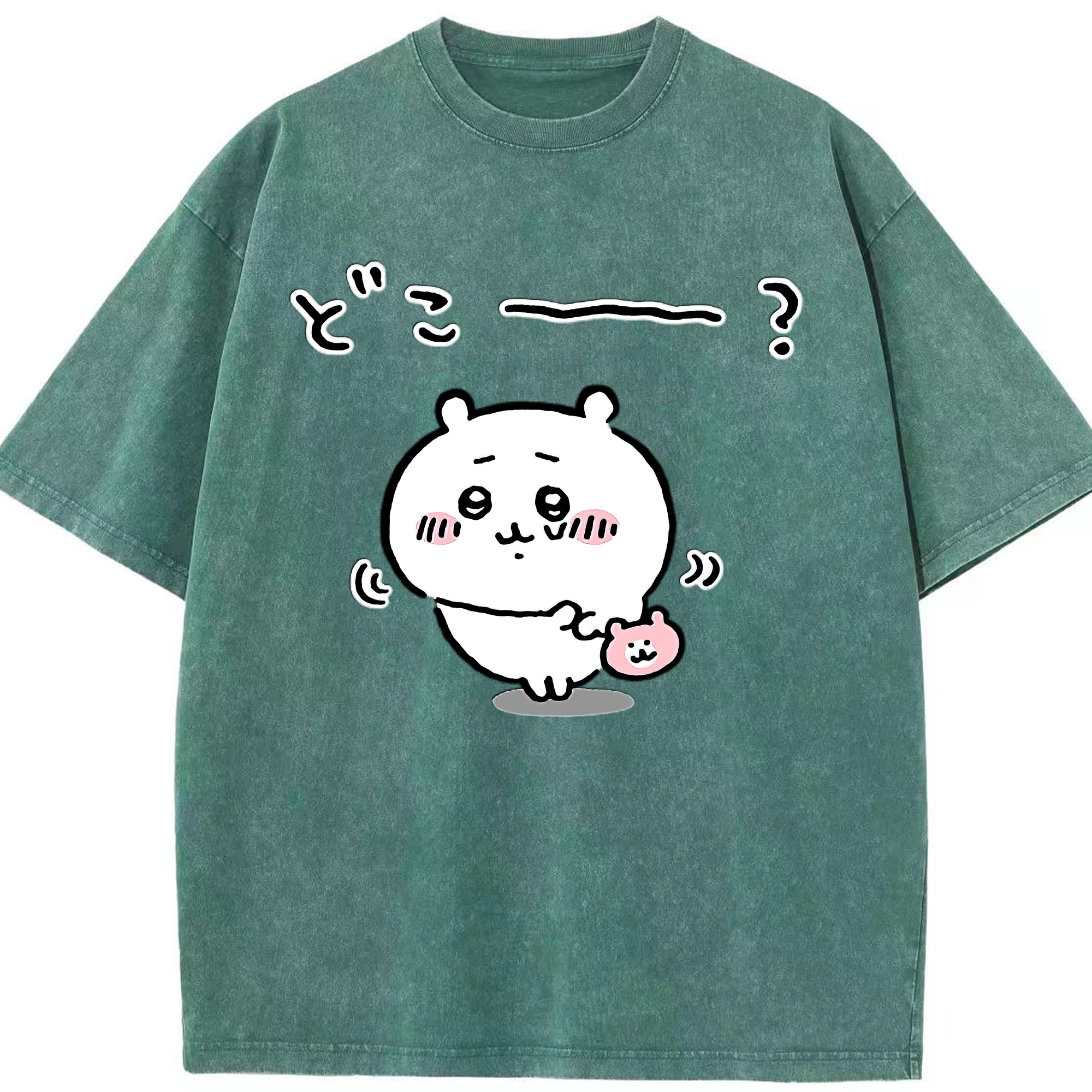 （画像用） ちいかわ ちいかわ Chii-kawa chiikawa 綿100% ヴィンテージ風 半袖Tシャツ（フロントプリント）
